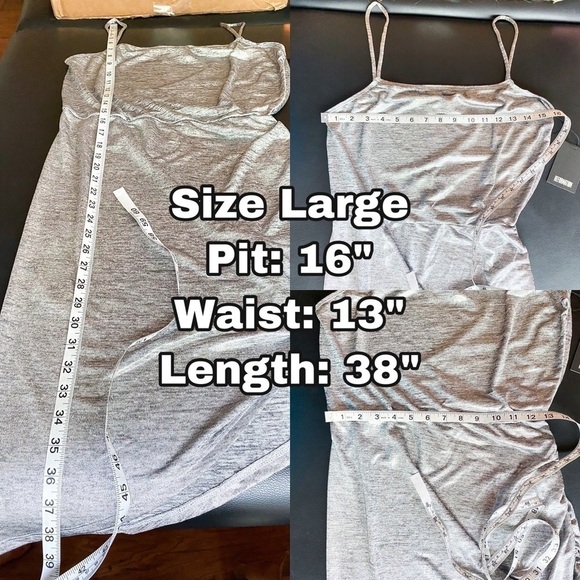 Reformation Dress Flare Ruched Stretchy Asymmetrical Mini Party Silver L NWT - Picture 6 of 8